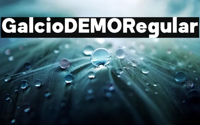Galcio DEMO Regular Example 2