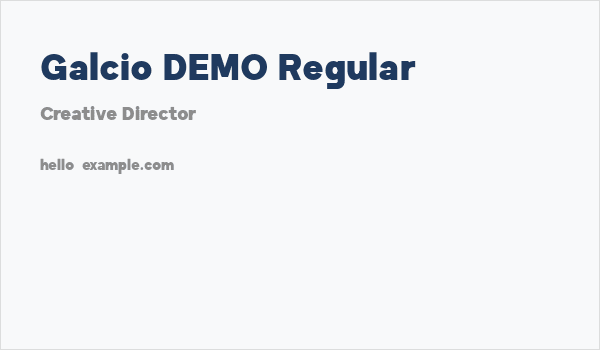 Galcio DEMO Regular Business Card