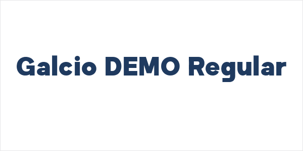 Galcio DEMO Regular Logo