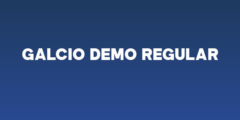 Galcio DEMO Regular Social Header