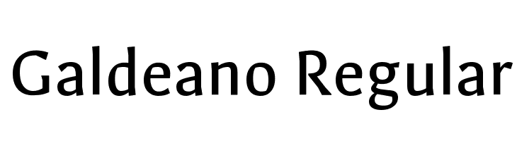 Galdeano Regular Font