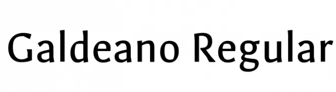 Galdeano Regular  Frei Schriftart Herunterladen