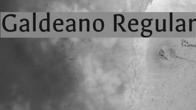 Galdeano Regular Font examples