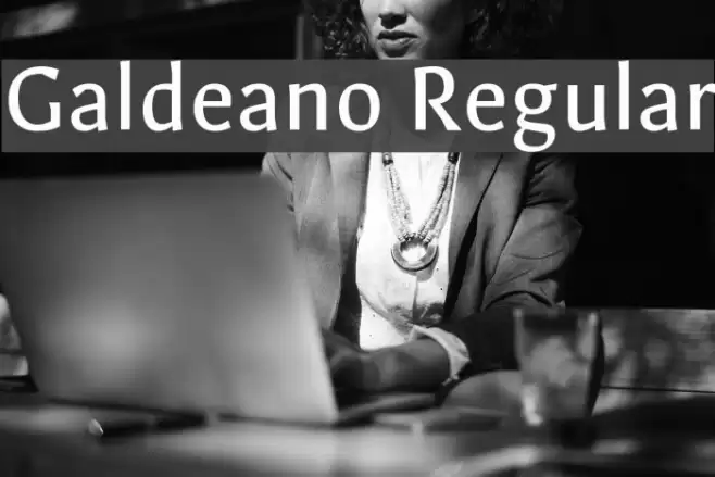 Galdeano Regular Font examples
