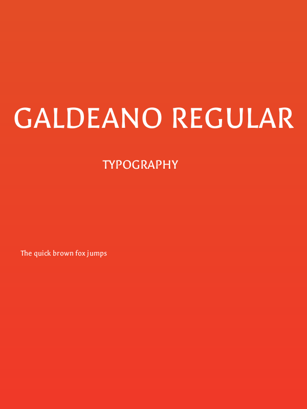 Galdeano Regular Poster
