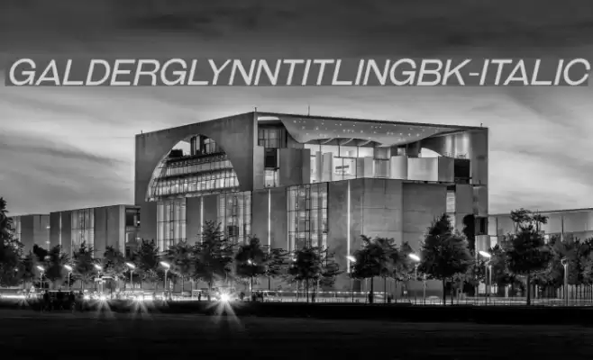 GalderglynnTitlingBk-Italic Font examples
