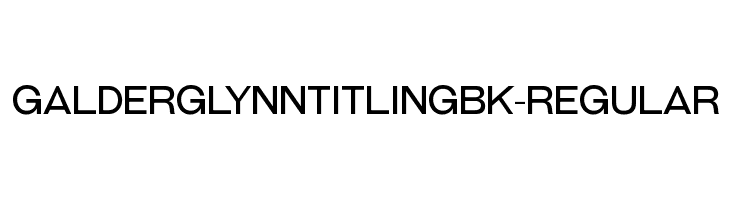 GalderglynnTitlingBk-Regular  font caratteri gratis