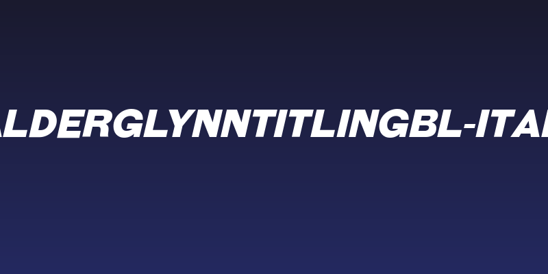 GalderglynnTitlingBl-Italic Social Header