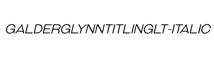 GalderglynnTitlingLt-Italic  Скачать бесплатные шрифты