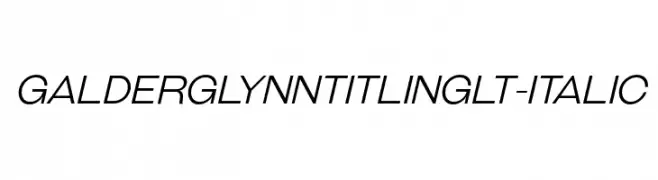 GalderglynnTitlingLt-Italic  Fuentes Gratis Descargar