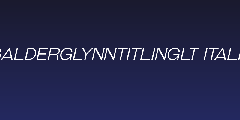 GalderglynnTitlingLt-Italic Social Header