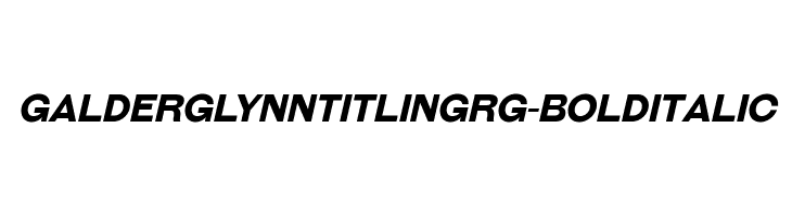 GalderglynnTitlingRg-BoldItalic  لخطوط تنزيل