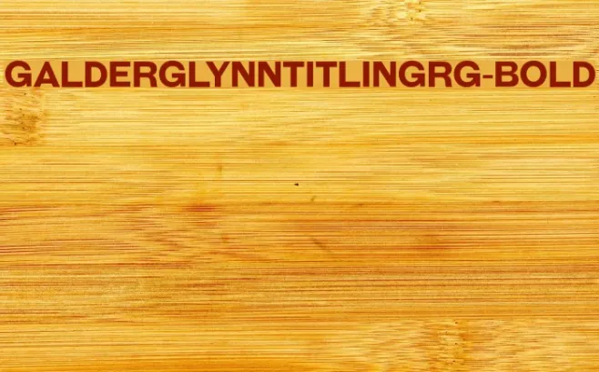 GalderglynnTitlingRg-Bold Example 2