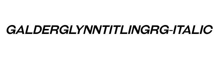 GalderglynnTitlingRg-Italic  font caratteri gratis
