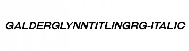 GalderglynnTitlingRg-Italic  تنزيل الخطوط