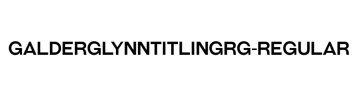 GalderglynnTitlingRg-Regular  font caratteri gratis