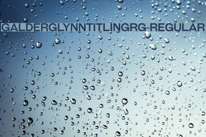 GalderglynnTitlingRg-Regular Font examples