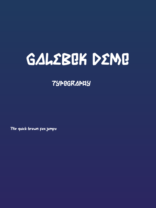 Galebok Demo Poster