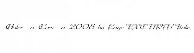 Galerìa Coruña 2008 by Lage EXT NRM Italic 
