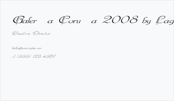 Galerìa Coruña 2008 by Lage EXT NRM Italic Business Card