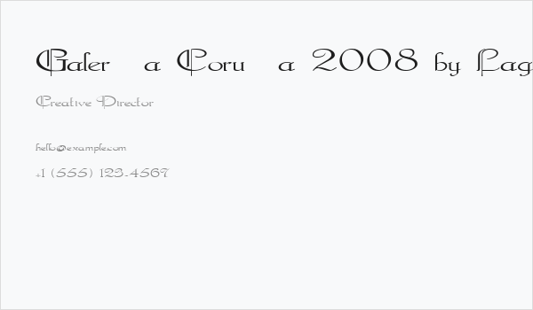 Galerìa Coruña 2008 by Lage EXT NRM Business Card