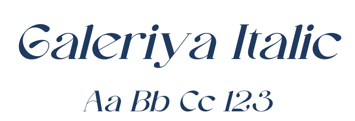 Galeriya Italic Font Preview