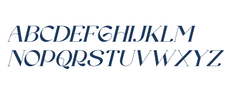 Galeriya Italic Uppercase