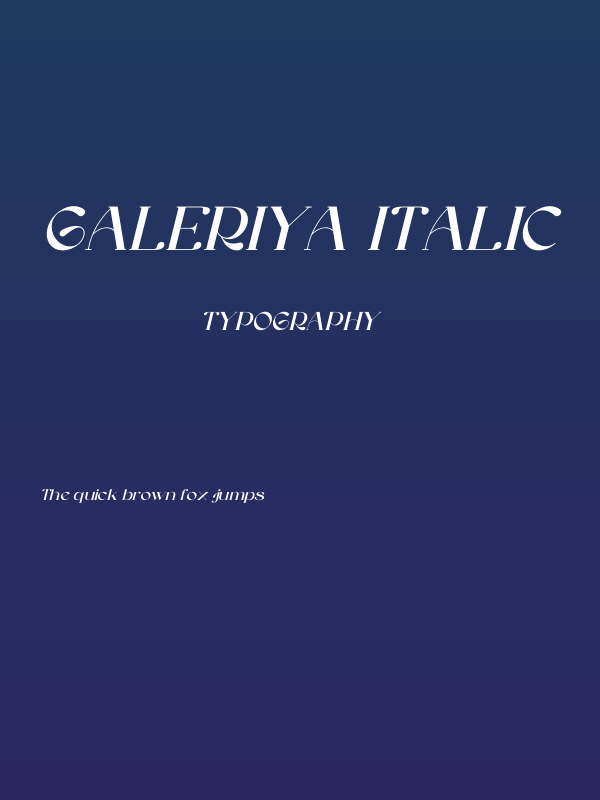 Galeriya Italic Poster