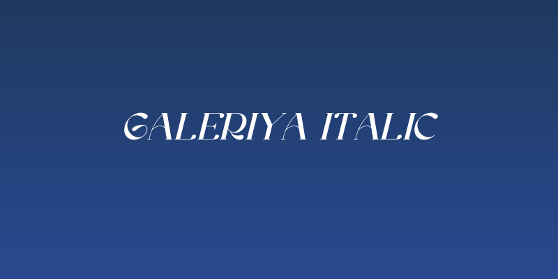 Galeriya Italic Social Header