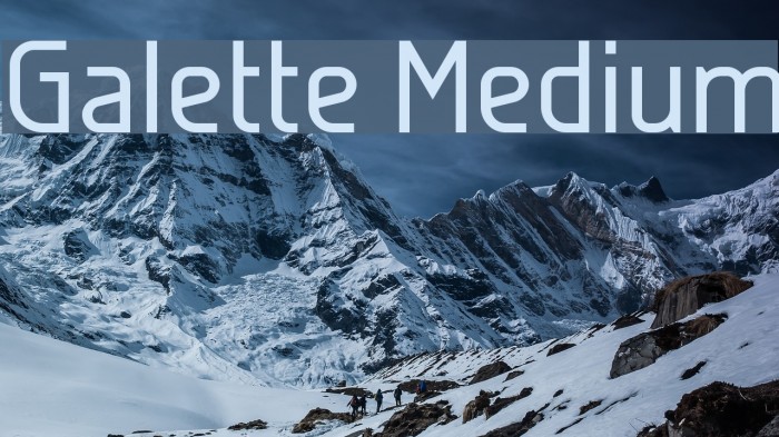 Galette Medium Font examples