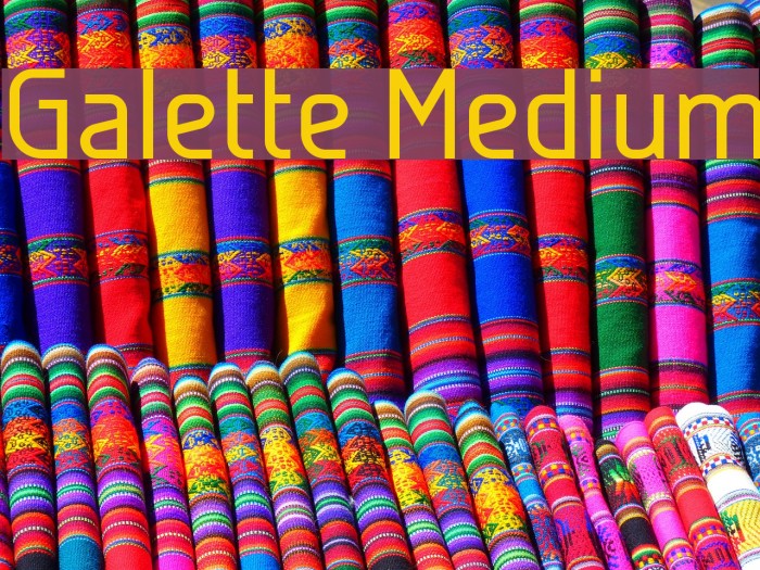 Galette Medium Font examples