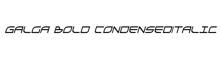 Galga Bold CondensedItalic Font
