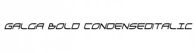 Galga Bold CondensedItalic  Descarca Fonturi Gratis