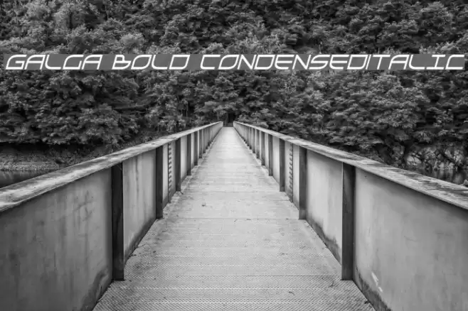Galga Bold CondensedItalic Schriftart examples