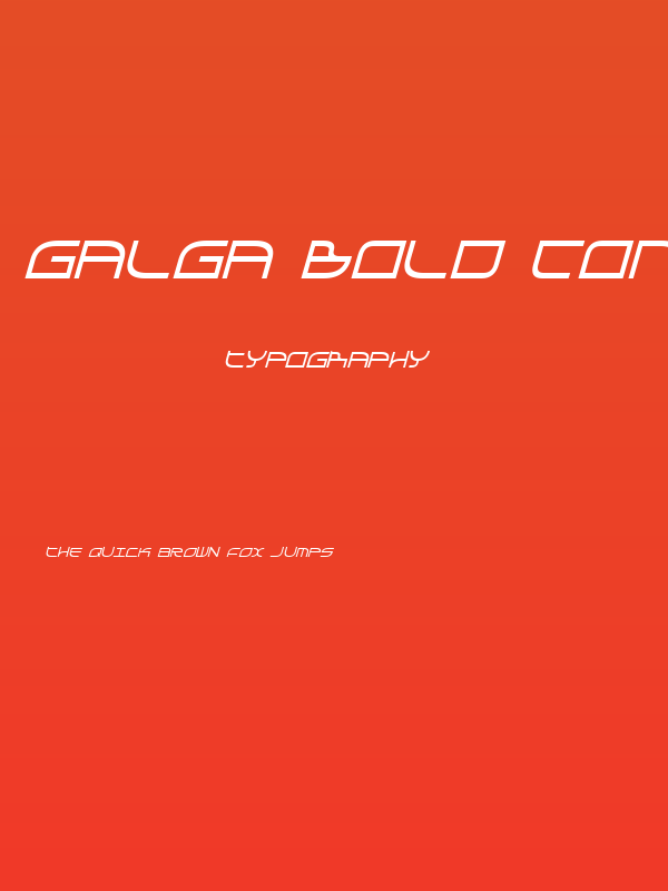 Galga Bold CondensedItalic Poster