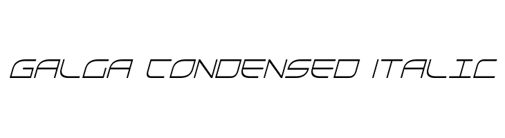 Galga Condensed Italic  フリーフォントのダウンロード