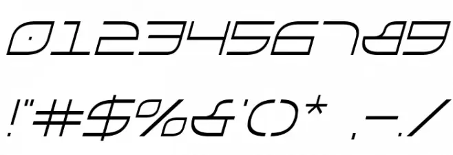 Galga Condensed Italic Font OTHER CHARS