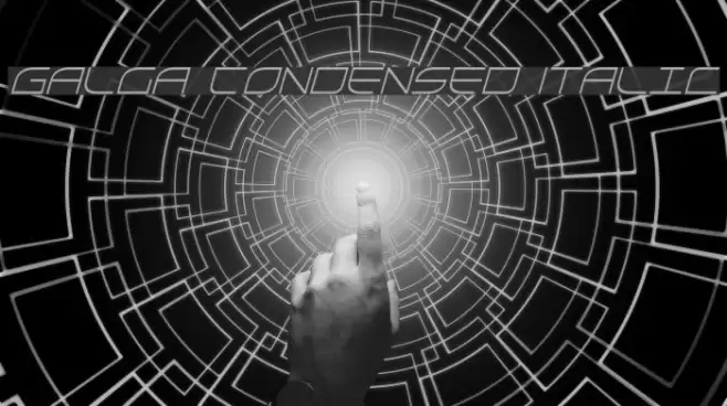 Galga Condensed Italic Font examples