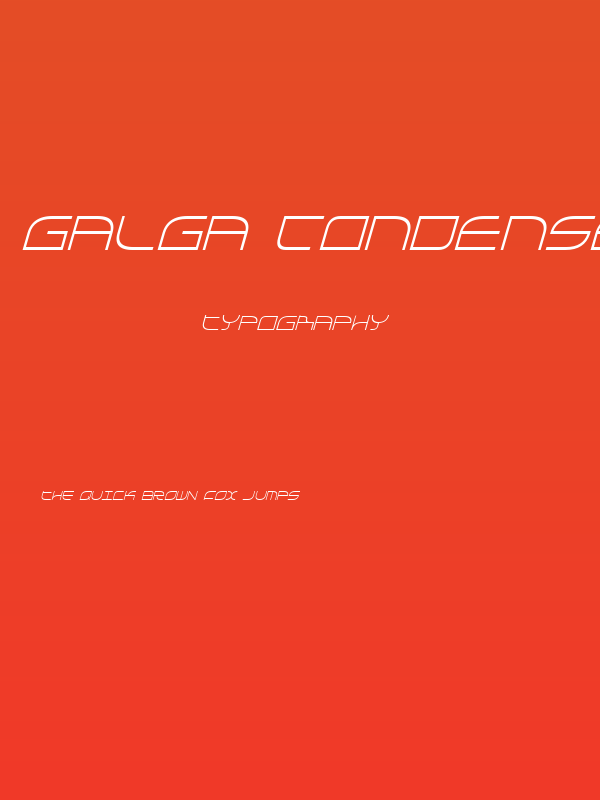 Galga Condensed Italic Poster
