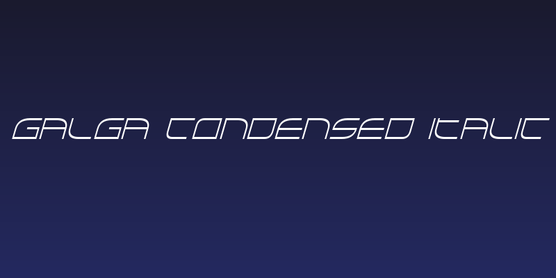 Galga Condensed Italic Social Header