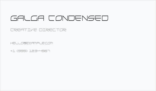 Galga Condensed Business Card