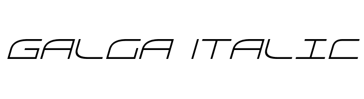 Galga Italic  免费字体下载