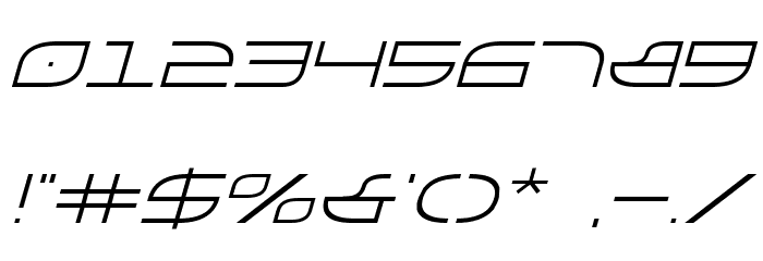 Galga Italic Font OTHER CHARS