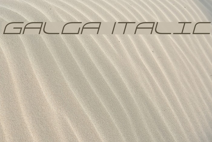 Galga Italic Font examples