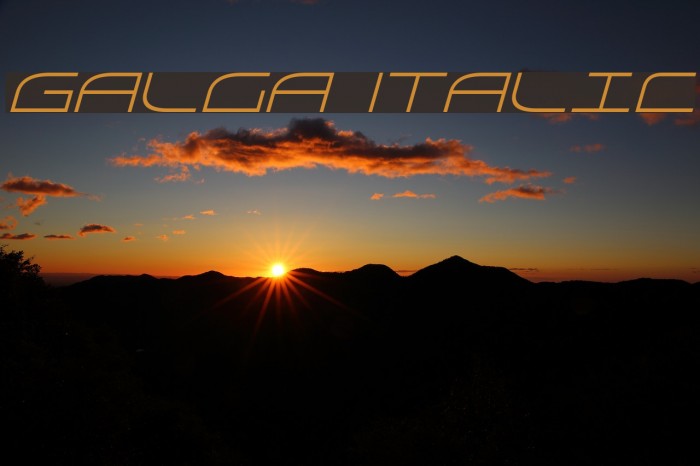 Galga Italic Font examples