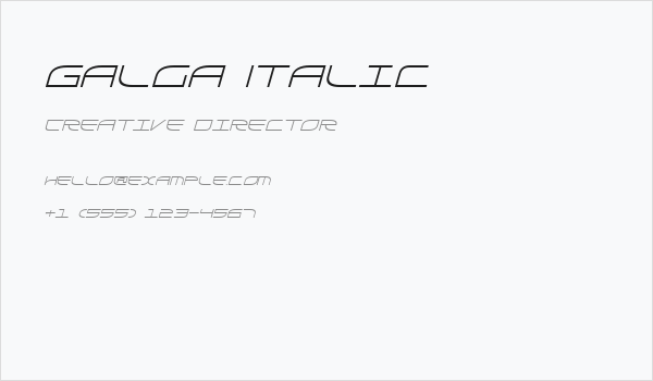 Galga Italic Business Card