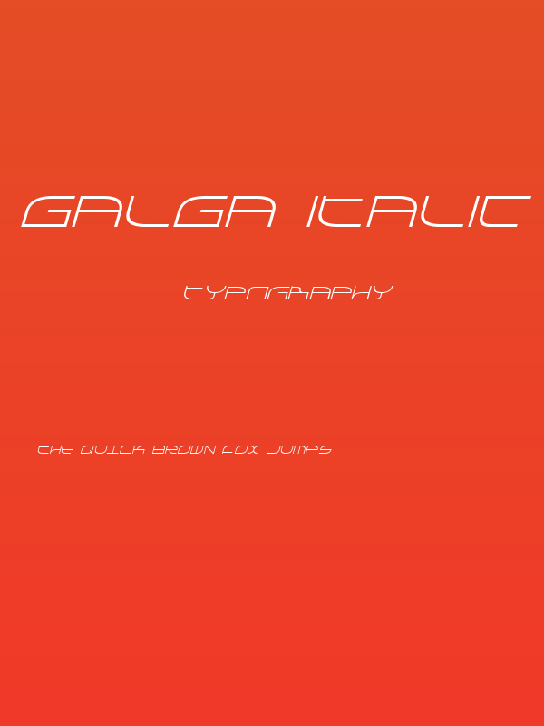 Galga Italic Poster