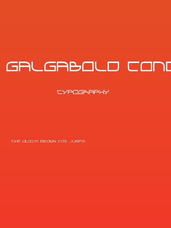 GalgaBold Condensed Poster