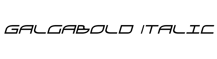 GalgaBold Italic Font