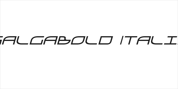 GalgaBold Italic Logo